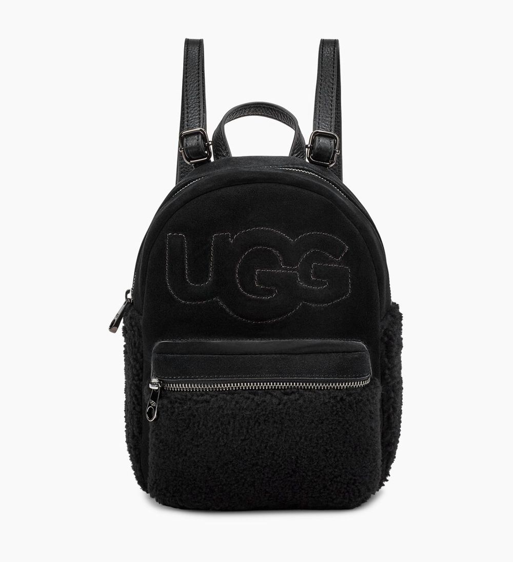 Ugg Backpacks Womens - Ugg Dannie Ii Mini Sheep Black - 624OFBXEJ